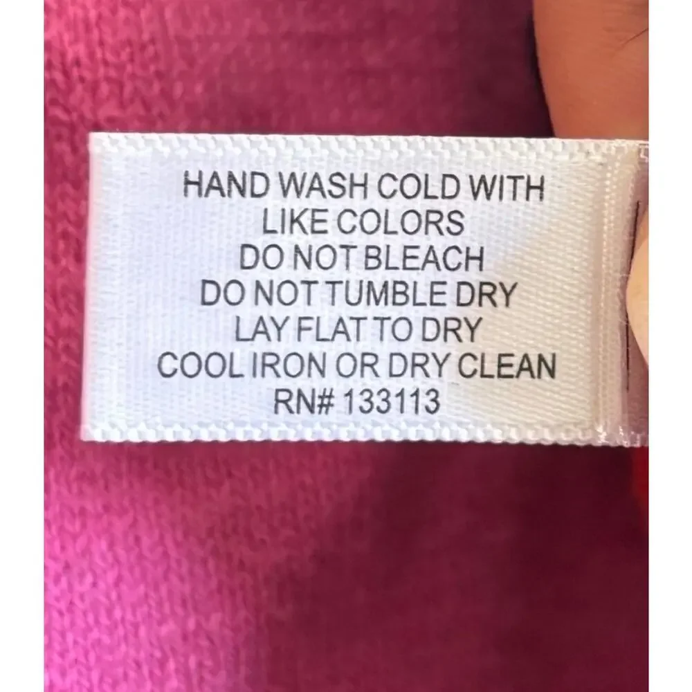 Lisa Todd Colorblock Cashmere Blend Sweater Gray Pink Blue Stripe Pullover M